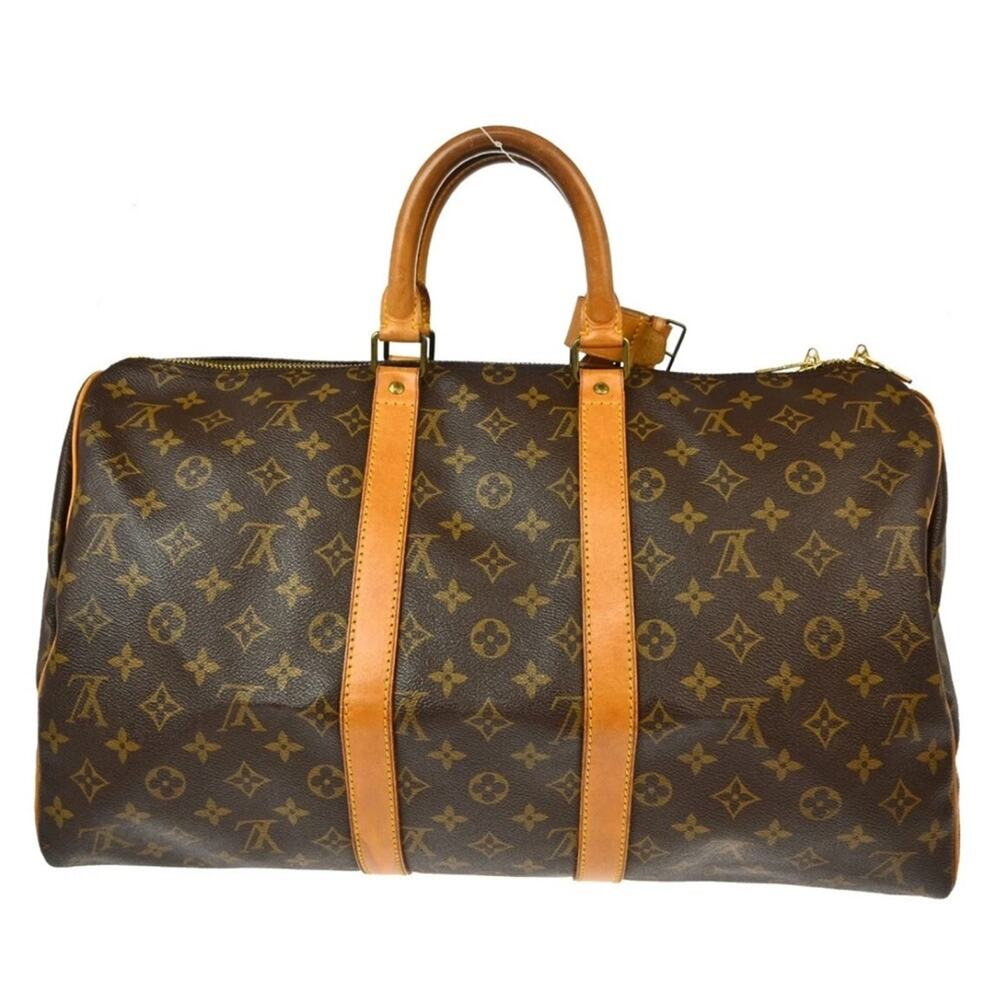 AUTHENTIC LOUIS VUITTON KEEPALL 45 DUFFLE TRAVEL HANDBAG MONOGRAM SP0950 - Picture 2 of 10